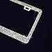 2 Pack HC Prong Setting Luxury Handcrafted Bling License Plate Frame with GiftBox | Over 1000 pcs Finest 14 Facets Clear White Rhinestone Crystals | Perfect Car Accessories for All Standard Plate Size