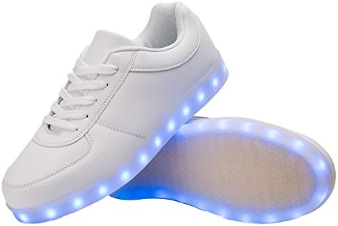 KolHit Unisex LED Light Up Sneakers USB Charging Luminous Flat Shoes