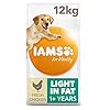 IAMS Low Fat Complete Dry Dog Food for Adult and Senior Dogs with Chicken 12 kg
