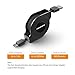 Retractable USB Type C Cable (6.6ft/2M) Fireor USB C to USB Male A Data Sync & Charging Cable for Samsung Note 8, Galaxy S8 Plus, LG G5 G6 V30 V20, Google Pixel, MacBook Pro 2016