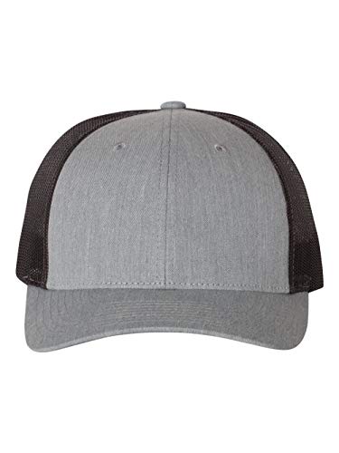 Richardson - Low Profile Trucker Cap - 115 - M/L - Heather Grey/Dark Charcoal