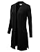 JJ Perfection Womens Casual Long Knit Cardigan Long Sleeve with Pockets Lightweight Open Front Sweater Jacket with Plus Size