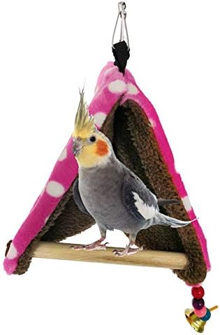Szseven Bird Perch Tent Small Parrot Birdhouse Hammock Swing Warm Cotton Nest Toy