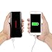 KMASHI 10000mAh Portable Power Bank with Dual USB Ports 3.1A Output and 2A Input - Black