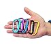 12 Pack Aluminum Carabiner Key Chain,D Shape Improved Durable Spring-loaded Gate Carabiners Clips Hook,Perfect for Camping,Hiking,Traveling,Fishing