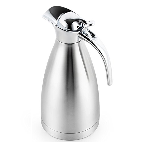 2Liter Stainless Steel Insulated Carafe with Lid, Thermal Coffee Pot