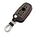 etopmia Car Remote Key Holder Case Cover,3D Wallet Key Remote Case fit BMW 2 3 4 5 6 7 Series Remote Smart Key Fob,Red Thread