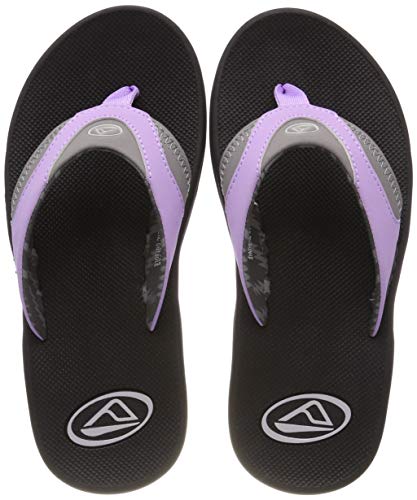 Reef Women's Fanning W Grey/Purple 2 8 B US (Best Flip Flops 2019)