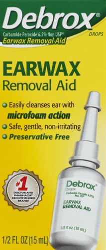 DEBROX EARWAX REMOVAL DROPS WITH GENTLE MICROFOAM CLEANSING ACTION, 0.5 FL OZ
