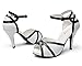 getmorebeauty Peep Toe White Heels for Women Sexy Strappy High Heels Ankle Strap Heeled Sandals