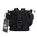 OneTigris MOLLE Canteen Pouch Military 1000D Nylon 1 Quart Canteen Cover Pouch (Black-Without Shoulder Strap)
