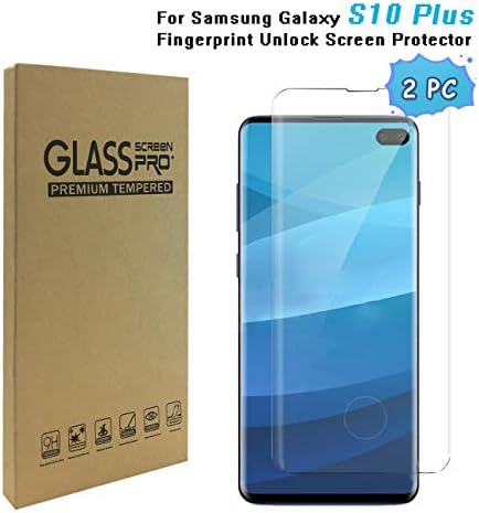 Galaxy S10 Plus(6.4in) Screen Protector[Case-Friendly][9H Hardness][Bubble-Free] Tempered Glass Screen Protector for Samsung Galaxy S10 Plus