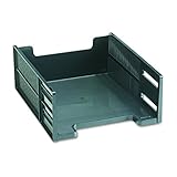 Eldon 17671 High-capacity front load stackable tray, letter size, black