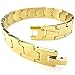 KONOV Mens Stainless Steel Bracelet, Classic Link Wrist, Gold