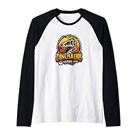 Dinosaur World T-Rex Jurassic Fossil Palaeontology Kids Gift Raglan Baseball Tee