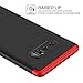 Wellerly Galaxy Note 8 Case, 3 in 1 Ultra Slim Hard PC Premium Case Hybrid Anti Fingerprint Scratches Soft Grip 360 Degree Full Body Protection Cover for Samsung Galaxy Note 8 (Black+Red)