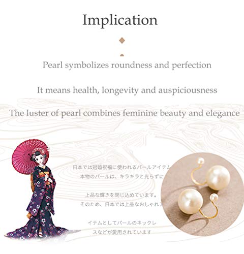 CICINIO Clip On Earrings Set, 3 Pairs Fashion Freshwater Pearl Stud Earrings Hypoallergenic Non Pierced Earrings for Women Girls