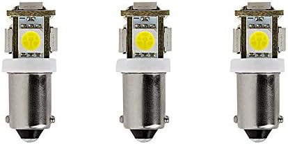 Cheopha BA9S 53/57 182/257 LED Light Bulbs 6000K Cool White 12V Miniature Bayonet Base Lights for RV and Boat Navigation Light Bulb Dome Lights Map Lights Pack of 3