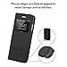 PU Leather Case for iPhone 8 Plus/iPhone 7 Plus, EasyAcc Premium View Flip Case Cover Folio with View Window/Stand/Skin Pouch Pocket Compatible with iPhone 8 Plus/iPhone 7 Plus (Black)