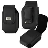 Vertical Leather Case with Magnetic closure with belt clip for Jethro Senior FLIP Phone SC213.