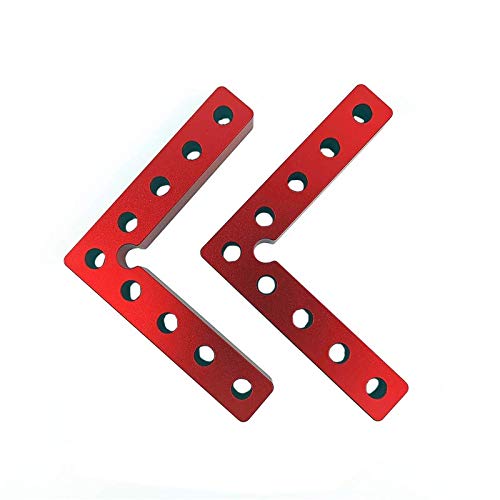90 Degree Degree Positioning Block Precision Woodworking Square Ruler Aluminium Alloy Right Angle Clamps Red