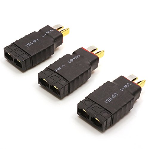 Deans T Plug Male to Traxxa TRX Female Connector Adapter No Wires RC Battery Connectors Converter Adaptors Set (3PCS) Deans T Plug Male to Traxxa TRX Female Connector Adapter No Wires RC Battery Connectors Converter Adaptors Set (3PCS)