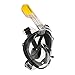 TOMSHOO Snorkel Mask with Action Camera mount Anti-Fog Anti-Leak Prevents Gag Full Face Design With Larger Viewing Area