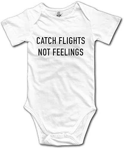 Catch Flights Not Feelings Funny Baby Onesies BodySuit