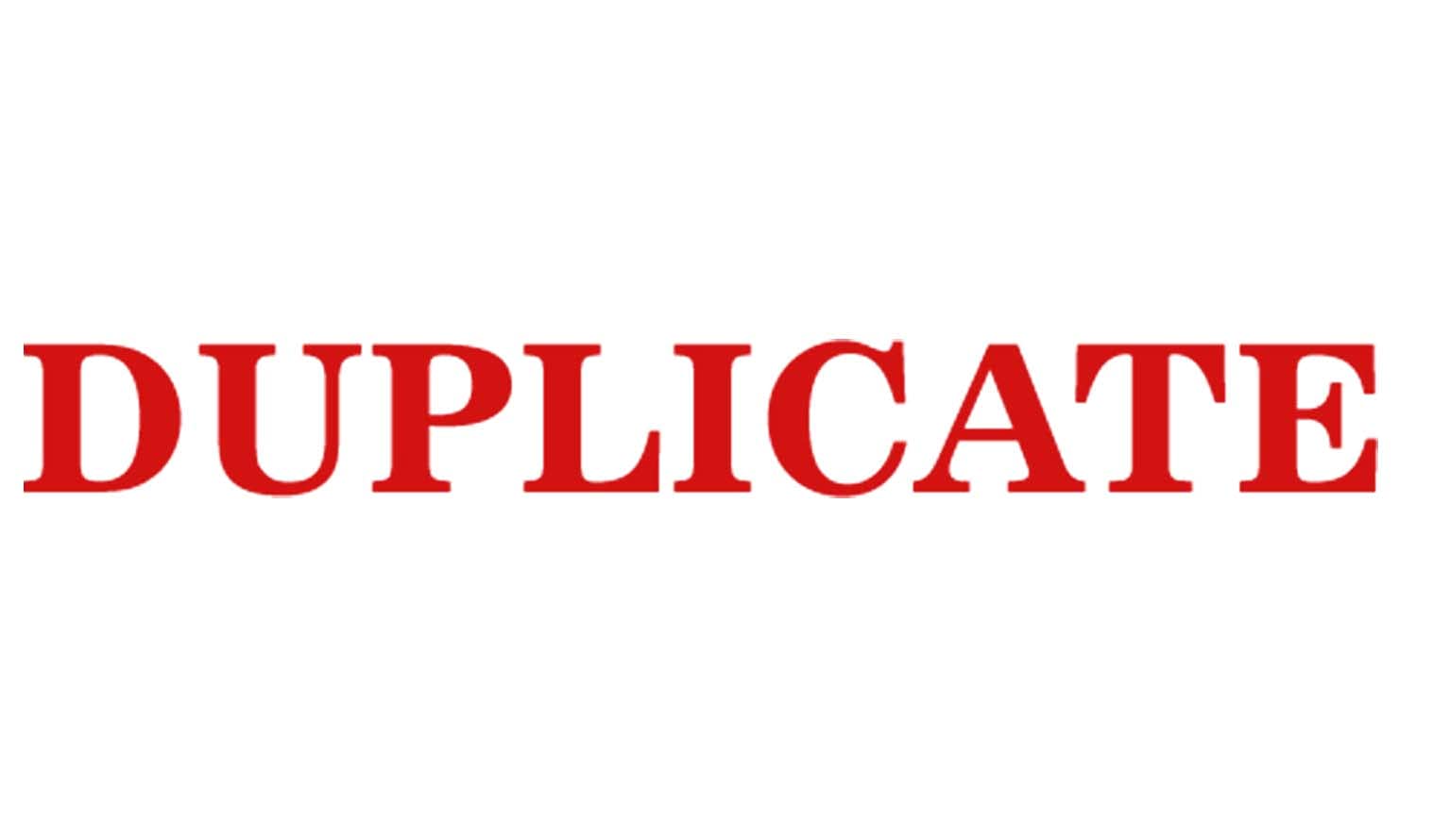 Printtoo Duplicate Self Inking Rubber Stamp Pre-Inked Office Stamp- Home Office Business Stationery, Red- 42 x 9 mm