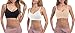 La Reve Wireless Nursing Bra | Full Coverage Seamless Bra for Breastfeeding, Medium, 3 Pcs/Pack-Black, Nude, White