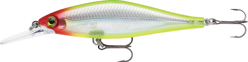 Rapala Shadow Rap Shad Deep Lure with Two No. 6 Hooks, 1.5-1.8 m Swimming Depth, 9 cm Size, Clown