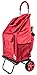 dbest products Bigger Trolley Dolly Cart, Red Shopping Grocery Foldable Cart