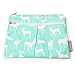 Logan + Lenora Wet + Dry Diaper Clutch - Carry Wipes, Diapers, Creams, Cloth Pads, Breast Pads, or Toiletries - Small Cloth Diaper Wet Bag with Dry Pocket - Made in USA - Waterproof (Mintwood)
