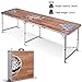Giantex 8' Portable Beer Pong Table Foldable Adjustable Height Aluminum Indoor Outdoor Table for Drinking Party Game Set