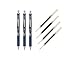 Pentel EnerGel Deluxe RTX Liquid Gel Ink Pen Set Kit, Pack of 3 with 4 Refills (0.7mm) (Navy Blue)
