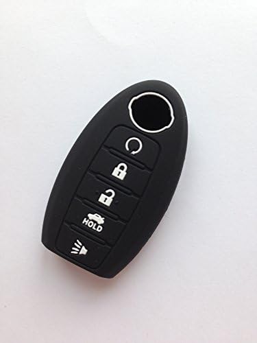 TCKEY Black 5bts Fob Remote Key Cover Keyless Smart Key Car Protector for 2013-2016 Nissan Pathfinder Nissan Altima Sedan Murano Nissan Patrol CWTWB1G744 KR5S180144014