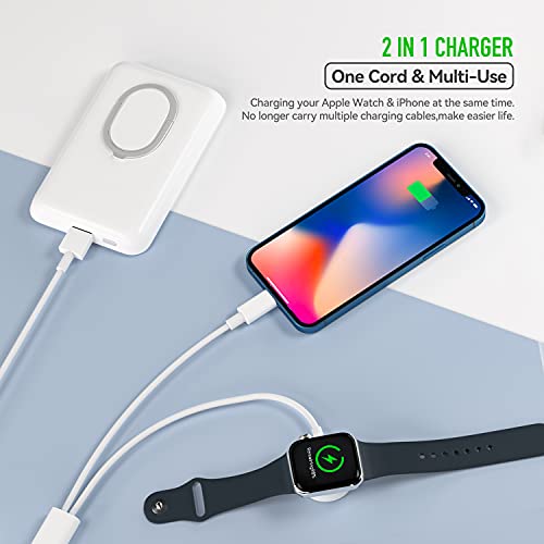 【Apple MFi Certified】 2 in 1 Apple Watch Charger iWatch Charging Cable