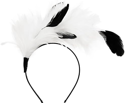 20s Costume Feather Fascinator Headband Cocktail Hat Flapper Accessories