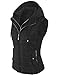 BOHENY Womens Quilted Fully Lined Lightweight Vest with Hoodie-L-BLACK_HOODIE