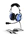 FARO G2 ANR (Active Noise Reduction) Premium Pilot Aviation Headset with Mp3 Input (Available adapters for aviation headset connectors, helicopter adapter, universal pilot headset, standard dual GA adapter universal support) - Blue