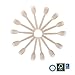 Gmark Eco-friendly Wooden Sporks 200 ct, Disposable Spoon Fork 2-in-1 Cutlery, 6.25