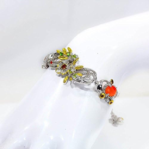 Handmade Natural Carnelian Sterling silver Bracalets