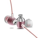 Earbuds,E&jing Earphones In Ear with In-line Mic and Remote Control Wired Headphones 3.5mm Jack Stereo Noise Cancelling Headphones Deep Bass (Rose Gold)