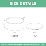 simpa Soft Foam Round Ball Pit 200 Balls 90cm Grey view 7