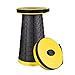 Aoblah Portable Collapsible Stool Holds Up 330Lbs Folding Camping Stool Lightweight Sturdy Portable Folding Stool Plastic Compact Retractable Stool Outdoor Folding Stools for Sitting (Yellow)thumb 1