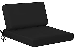 idee-home Outdoor Cushions for Patio Furniture, Outdoor Seat Cushions 26.5 x 26.5 Waterproof & Fade Resistant Couch Sofa Replacement Deep Couch Chair Cushion for Yard Garden Deck