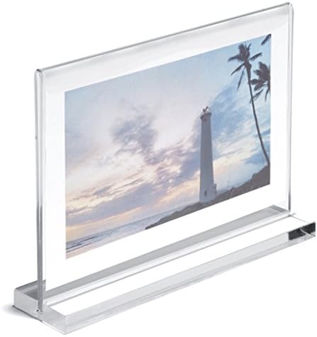 4"W x 6"H - "Lilou" - Falkenacrylic Clear Acrylic Picture Frame / Sign Holder / Portrait