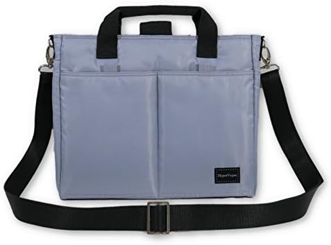 13-14 inch Laptop Case Bag with Shoulder Strap For Macbook/Notebook/Laptop/Tablet by HyperVogue(Silver Grey)
