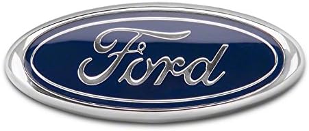 FORD F150 Dark Blue Grille or Tailgate Emblem 2005-14, Oval 9" X 3.5", 3 Mounting Tabs, Front Grill Replacement Badge Medallion Name Plate, Also Fits 05-07 F250 F350, 11-14 Edge, 11-16 Explorer