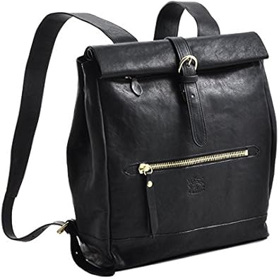 Amazon Il Bisonte イルビゾンテ バッグ メンズ New バックパック リュック ブラック 702 Po 798 並行輸入品 シューズ バッグ